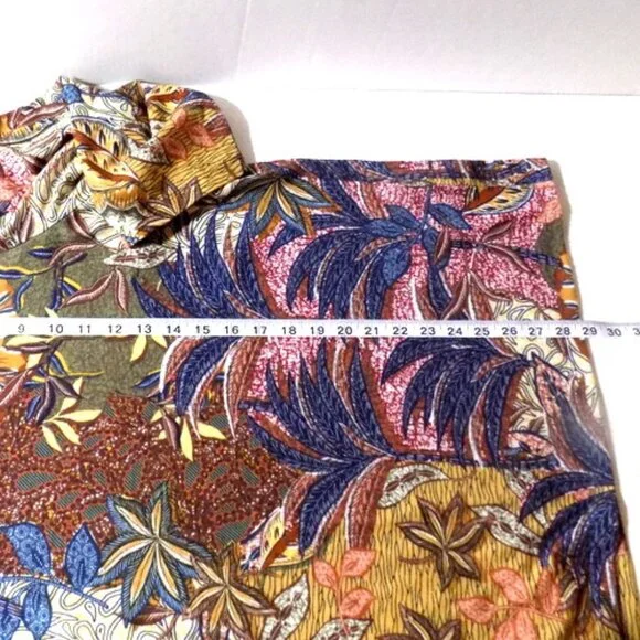 CJ Banks Women’s Multicolor Floral Print 3/4 Sleeve Top – Size: XL - Picture 7 of 10